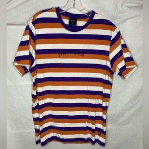 HUF striped short sleeve T shirt